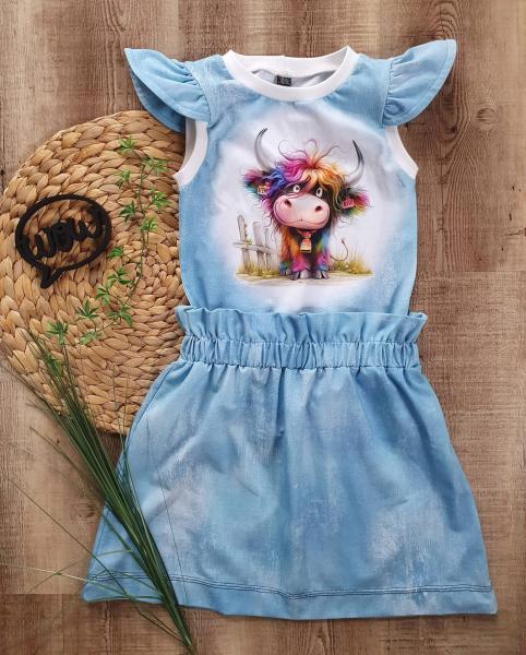 Crazy Animals - Panelbild Rind 70cm - BIO Jersey